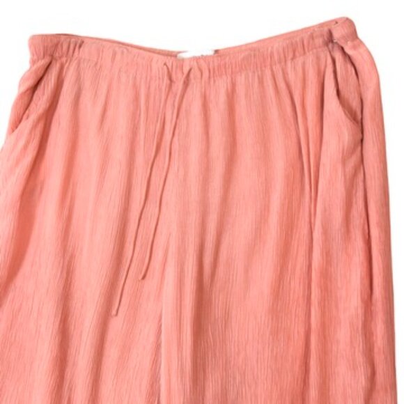 Abercrombie & Fitch Crinkled Gauze Wide Leg Pants XL Resort Flowy Hippie - Picture 2 of 9